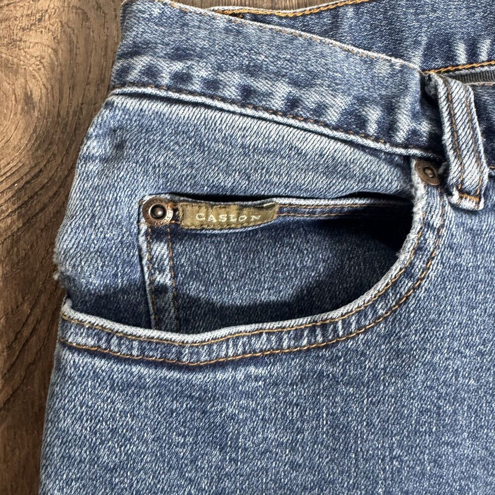 Caslon Blue Medium Denim Cotton High Rise Ankle Straight Leg Jeans Size 10L - Picture 7 of 8